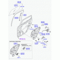 ΓΡΥΛΛΟΣ ΠΑΡΑΘΥΡΟΥ ΠΙΣΩ ΔΕΞΙΑ HYUNDAI i30/KIA CEED 3D-5D '07-'12 (ΚΟΡΕΑ) Hyundai i30 '07 - '12